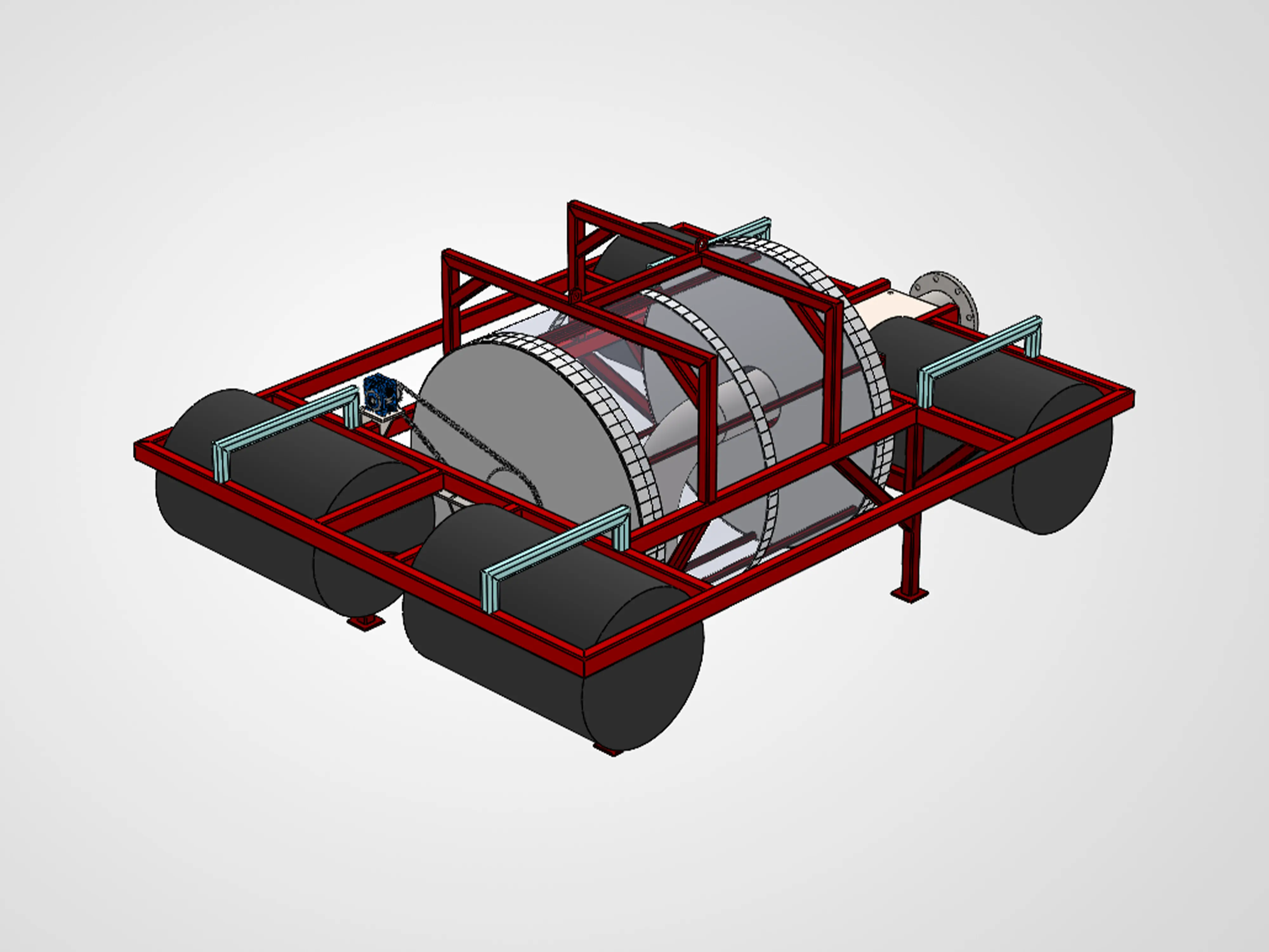 Rotary screen drum trommel, second view